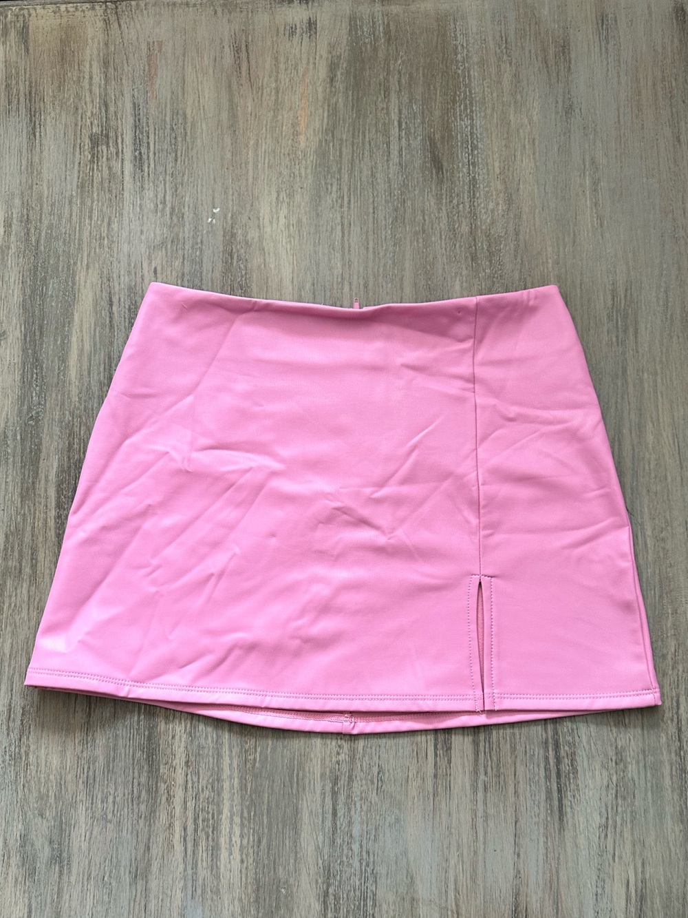 Altar'd State Women’s Pink Mini Skirt with Front Slit Detail
